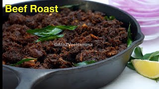 Kottayam Style Beef Roast  Beef Ularthiyathu  Kerala Style Beef recipe [upl. by Merkley]