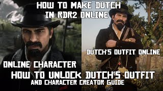 How to create Dutch in RDR2 Online Outfit and Character Creator Guide [upl. by Tallou156]