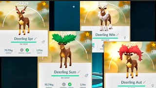 Deerling SEASONAL forms  Complete Evolution  Pokémon GO 🔴 [upl. by Amorette239]