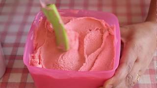 Strawberry Frozen Yogurt Recipe with Kitchenif Ice Cream Maker [upl. by Ssenav]