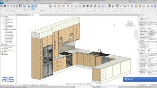 Realtime Custom Cabinetry System  RCCSV5 for Revit 2021 amp 2022  AI  UShaped Kitchen Project [upl. by Ja349]