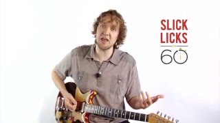 Slick Licks in 60  Guitar  Blues Power Chords with Added 6th [upl. by Neztnaj]