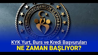 GSB KYK yurt ve burs  kredi başvurusu ne zaman 2024 [upl. by Gunar686]