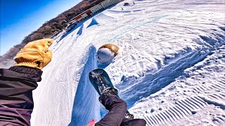 POV  Snowboarding at HYLAND HILLS 😮‍💨 [upl. by Mariko]