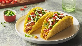 Easy Hard Shell Chicken Tacos Recipe  Old El Paso [upl. by Shandra]