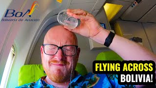 Flying across BOLIVIA with BOLIVIANA DE AVIACIÓN BOA 767 Business Class [upl. by Atikin]