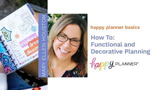 Happy Planner Basics How To Do Functional and Decorative Planning [upl. by Aliakim70]