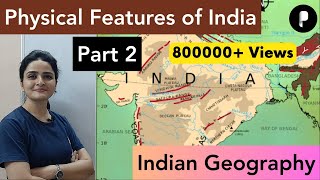 India Map Physical Features of India explained in हिंदी  Part 2 [upl. by Ailic]