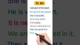 VERB TO BE English for beginners verbtobe verbsinenglishgrammar learnenglish [upl. by Hanah]