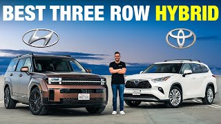 Hyundai Santa Fe vs Toyota Highlander 3Row Hybrid SUV Battle [upl. by Cornelie]