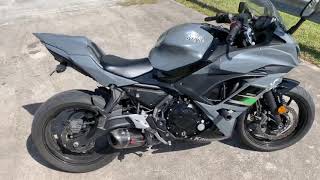 ninja 650 review with exhaust [upl. by Evatsug]