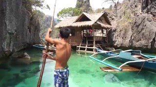 Fishing with a native man in Coron the Philippines [upl. by Akeihsal578]