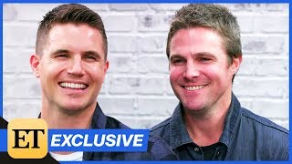 Stephen Amell and Robbie Amell Interview Each Other About Code 8 Being Cousins amp More [upl. by Aonian977]