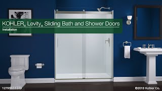 Installation  Levity Sliding Bath and Shower Doors [upl. by Enert]