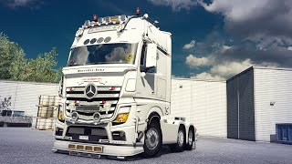 ETS2  ADDON MercedesBenz New Actros GigaSpace Front Tuning Pack [upl. by Yseulte]