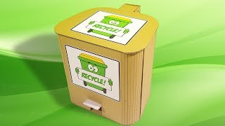 Make Recycle Bin From Cardboard [upl. by Isaac]