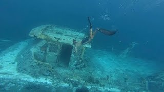 Divers Explore Sunken Ship Wreck [upl. by Giess]