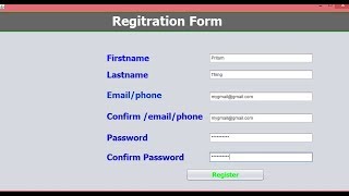 How To Validate Registration Form In Java Using Netbeans Elcipse [upl. by Booker]