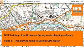 Free Ordnance Survey route planning software  6  transferring route onto Garmin GPS Watch [upl. by Akimed]