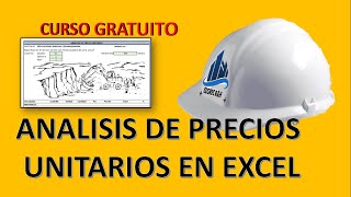 Análisis de Precios Unitarios en Excel  Presentación [upl. by Dafodil]