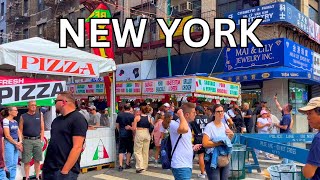 NEW YORK CITY WALKING TOUR  Canal Street Little Italy amp Chinatown  4K [upl. by Nellir]