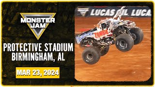 Monster Jam Birmingham AL Full Event  March 23 2024  Stadium Series West [upl. by Akimehs]