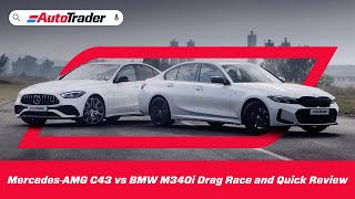 Mercedes AMG C43 vs BMW M340i Drag Race and Review [upl. by Quiteri]