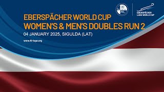 Mens amp Womens Doubles Run 2  EBERSPÄCHER Luge World Cup  SIGULDA LATVIA 🇱🇻 [upl. by Otsenre182]