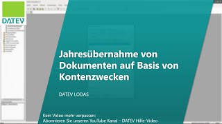 Jahresübernahme von Dokumenten auf Basis von Kontenzwecken [upl. by Melentha]