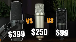 BEST MICROPHONES FOR VOCALS  Shure SM7B Rode NT1A amp AudioTechnica AT2020 [upl. by Trebbor]