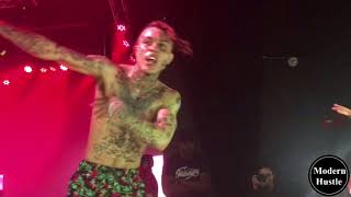 Lil Skies  Red Roses Ft Landon Cube Live Performance 2x With CUFBOYS amp Lil XAN [upl. by Sidras]