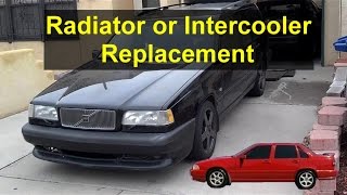 How to replace or install the radiator and intercooler on Volvo 850 S70 V70 V70XC  REMIX [upl. by Thea]