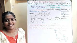 Fermi Dirac Distribution Function Fermi Level [upl. by Frieda]