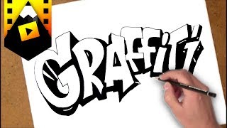 como dibujar graffiti  como dibujar la palabra graffiti [upl. by Llenaej563]