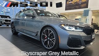 NEW ARRIVAL 2023 BMW M550i xDrive Skyscraper Grey Metallic [upl. by Annoved]