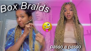 COMO FAZER MANUTENÃ‡ÃƒO DAS TRANÃ‡AS BOX BRAIDS SEM GASTAR MUITO TEMPO [upl. by Eecrad818]