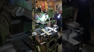 Using the Cincinnati shaper at Engine 557 Restoration Company shop [upl. by Axe473]