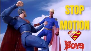 SUPERMAN vs HOMELANDER  stop Motion Fight [upl. by Nnaeinahpets686]