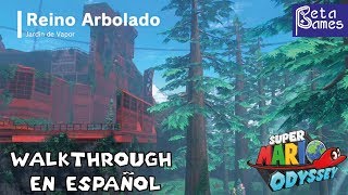 Reino arbolado  Super Mario Odyssey walkthrough 100 en español [upl. by Keverian289]