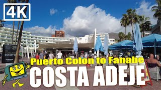 TENERIFE Costa Adeje  Puerto Colon to Fanabe  4K Walking Tour [upl. by Brittni]