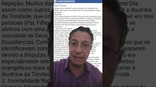 Pergunta ao CHATGPT Dissidentes da Batista 7dia que eram Unitários e não Trinitarianos [upl. by Kelcy433]