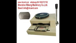 Dog tagMilitary ID tags embossing machine [upl. by Anibor674]