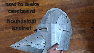 How To Make Cardboard Houndskull Bascinet Knight Helmet [upl. by Blakely800]