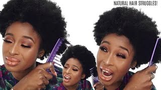 How to Soften Your natural hair with Hot straightener comb [upl. by Nosyrb]