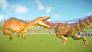 Ceratosaurus VS Carcharodontosaurus VS Baryonyx Dinosaurs Fight Jurassic World Evolution 2 [upl. by Micheline]