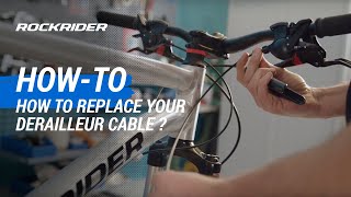 TUTO 🔧 How to replace your derailleur cable By ROCKRIDER [upl. by Arimihc374]