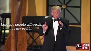 Trump jokes about his hair on the eve of the Inauguration [upl. by Cutlip644]