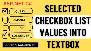 Checkbox List Get Selected Checked Value In Textbox C ASPNET [upl. by Hoeve]