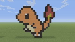 Minecraft Pixel Art  Charmander Pokemon 004 [upl. by Butch]