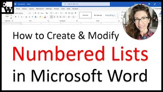 How to Create and Modify Numbered Lists in Microsoft Word [upl. by Earlie]